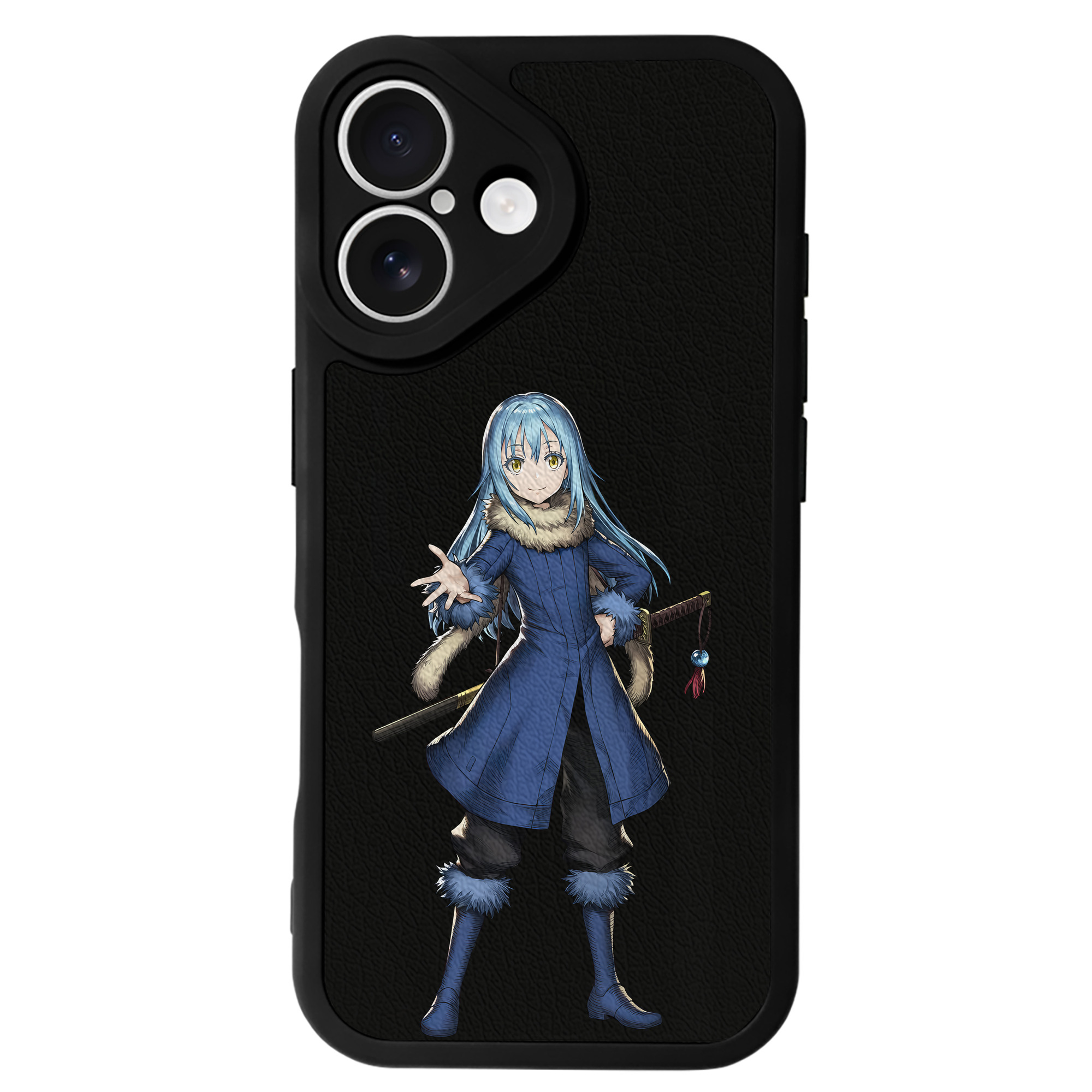 （画像用） 転スラ Regarding Reincarnated to Slime 【iPhone 16シリーズ対応】シリコンスマホケース（レザー調） 材質：シリコン